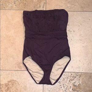 J. Crew plum purple one-piece swimsuit, size 6.
